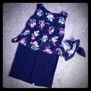 Floral pattern peplum top
